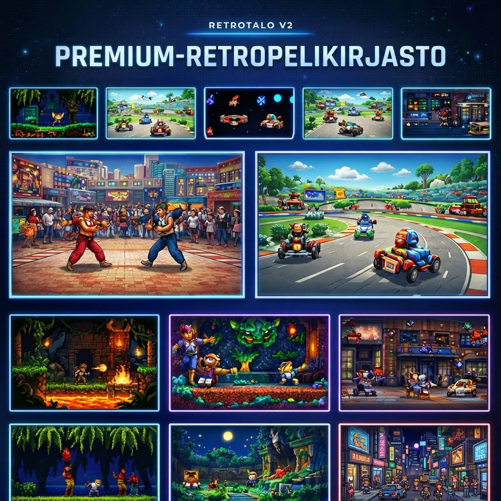 RetroTalo V2 – Yhdistä televisioon ja pelaa heti