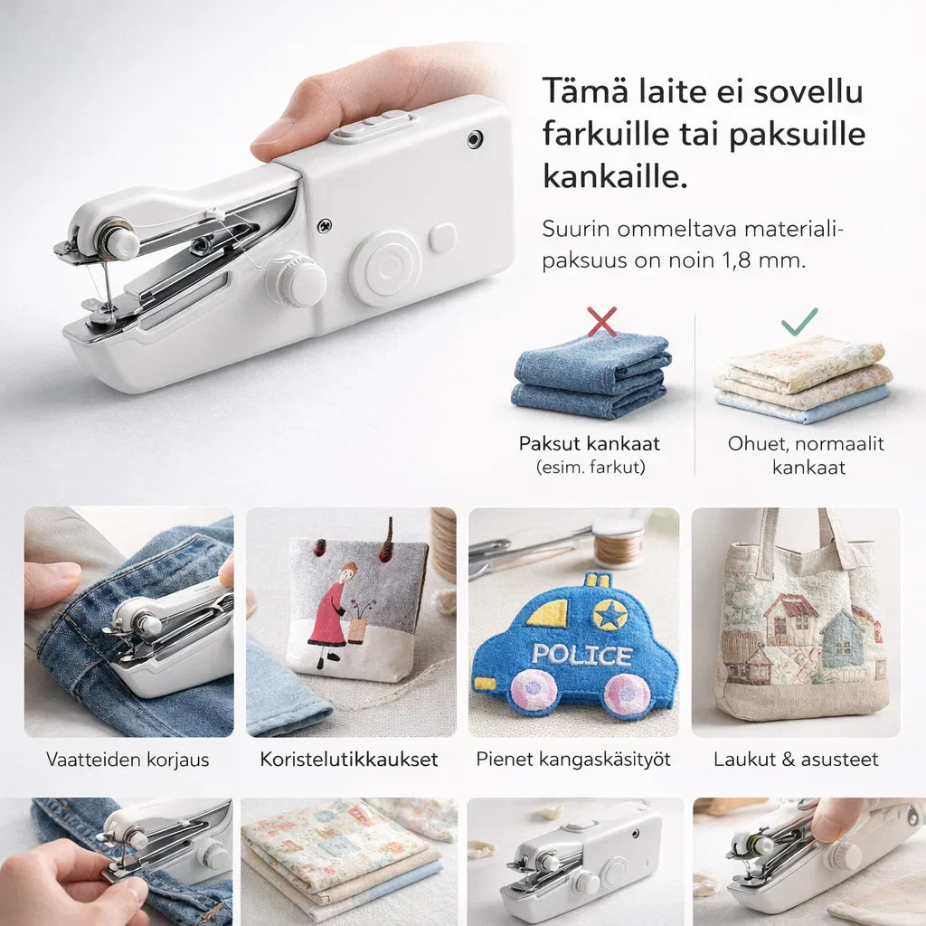 PikaOmpelu – Kompakti käsikäyttöinen ompelukone