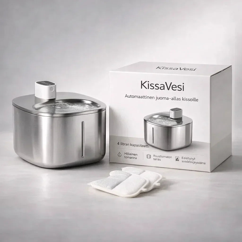 KissaVesi – Hiljainen 4L juoma-automaatti kissoille