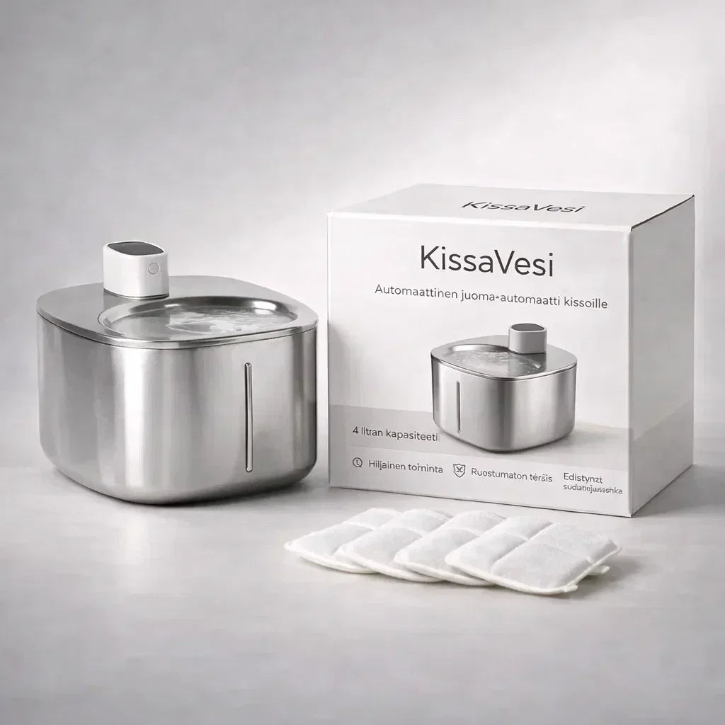 KissaVesi – Hiljainen 4L juoma-automaatti kissoille