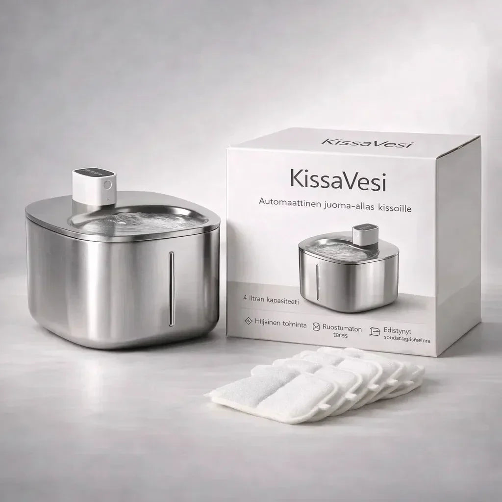 KissaVesi – Hiljainen 4L juoma-automaatti kissoille