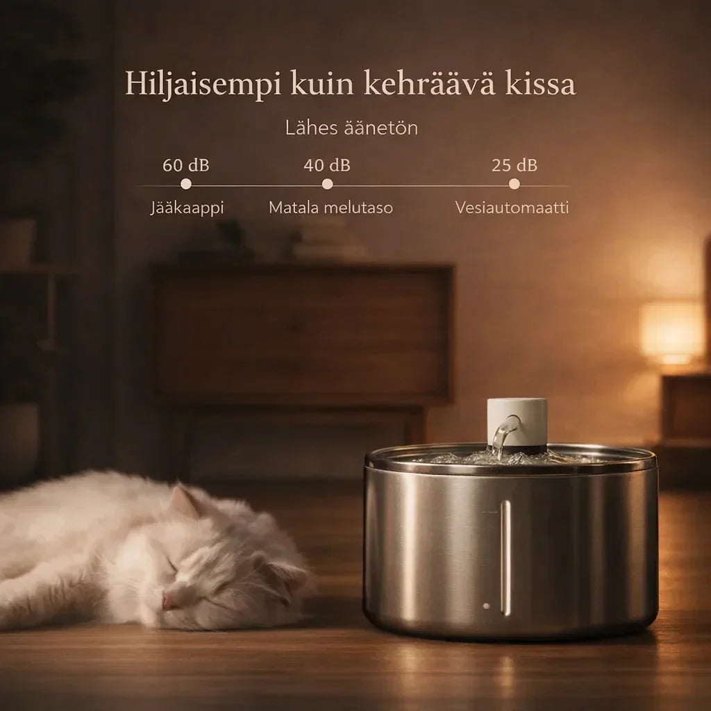 KissaVesi – Hiljainen 4L juoma-automaatti kissoille