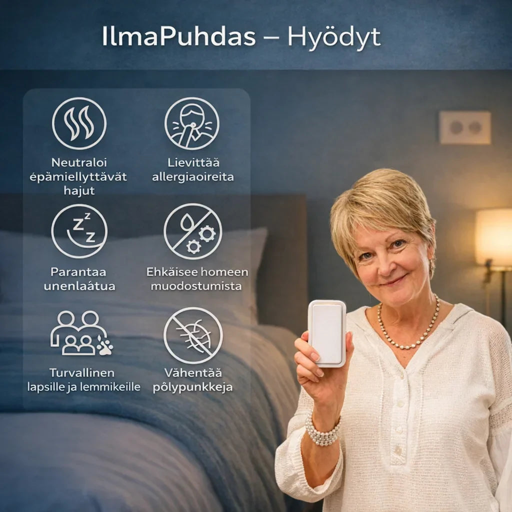IlmaPuhdas – Ioninen ilmanpuhdistin allergiakotiin