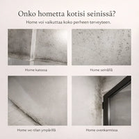 – poistaa homeen ilman hankausta